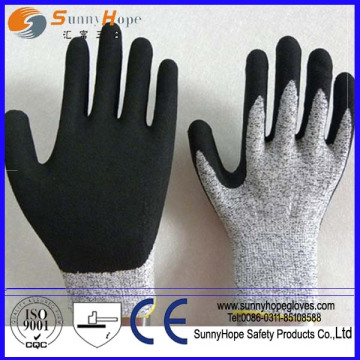 Latex Foma Coated level 5 cut resistant hand gloves